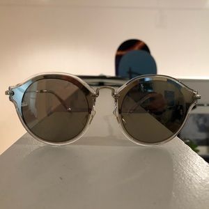 Miu Miu Mu 51SS Sunglasses, Silver - Cat Eye style